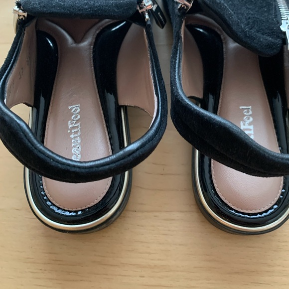 BeautiFeel - Women’s Slingback Sandal Shoes (black suede-size 37) - Picture 5 of 5